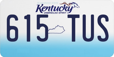 KY license plate 615TUS