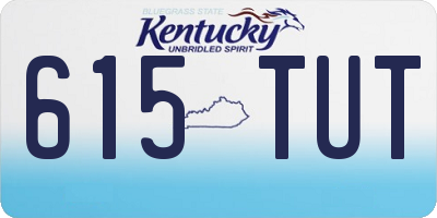 KY license plate 615TUT