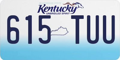 KY license plate 615TUU