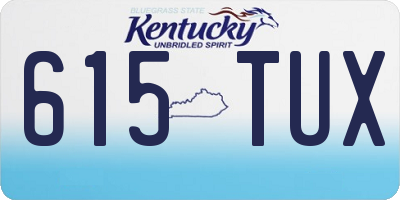KY license plate 615TUX