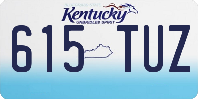 KY license plate 615TUZ