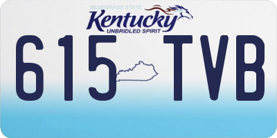 KY license plate 615TVB