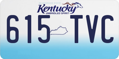 KY license plate 615TVC
