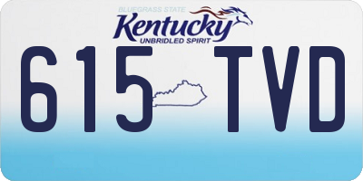 KY license plate 615TVD