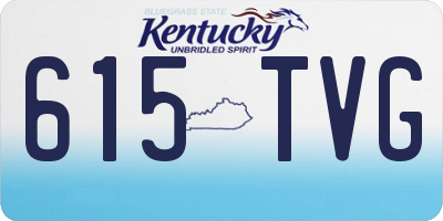 KY license plate 615TVG