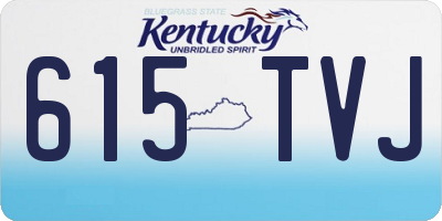 KY license plate 615TVJ