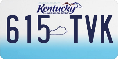 KY license plate 615TVK