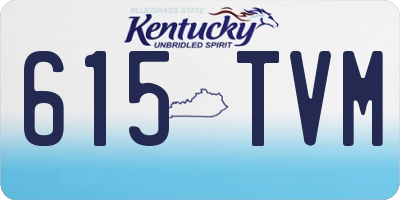 KY license plate 615TVM