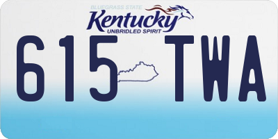 KY license plate 615TWA