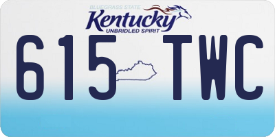 KY license plate 615TWC