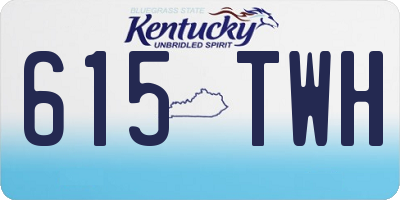 KY license plate 615TWH