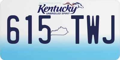 KY license plate 615TWJ