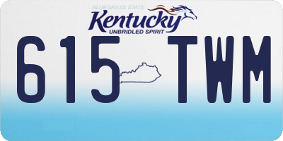 KY license plate 615TWM