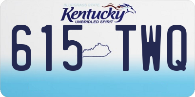 KY license plate 615TWQ