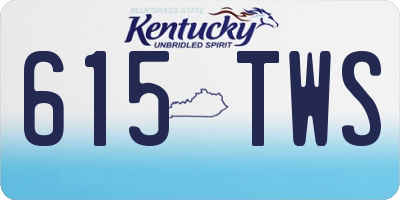 KY license plate 615TWS