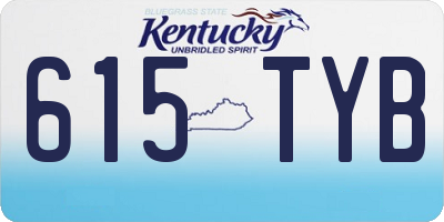 KY license plate 615TYB