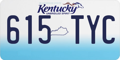 KY license plate 615TYC
