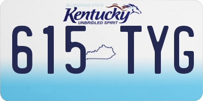 KY license plate 615TYG