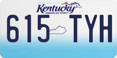 KY license plate 615TYH