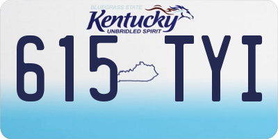 KY license plate 615TYI