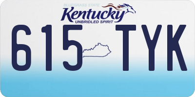 KY license plate 615TYK