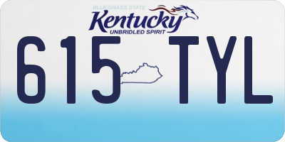 KY license plate 615TYL