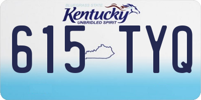 KY license plate 615TYQ