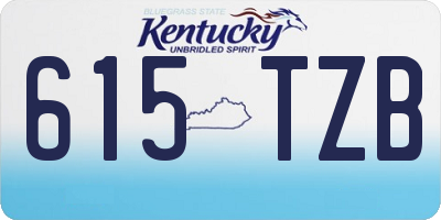 KY license plate 615TZB