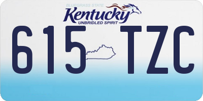 KY license plate 615TZC