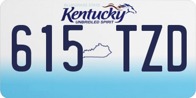 KY license plate 615TZD