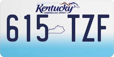 KY license plate 615TZF