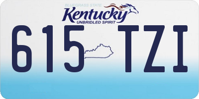 KY license plate 615TZI