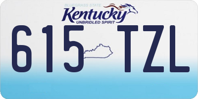 KY license plate 615TZL