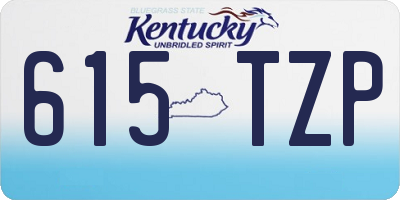 KY license plate 615TZP