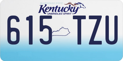 KY license plate 615TZU