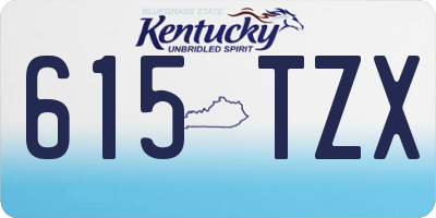 KY license plate 615TZX
