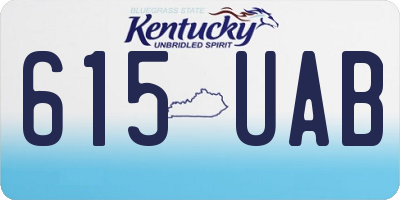 KY license plate 615UAB