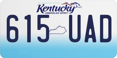 KY license plate 615UAD