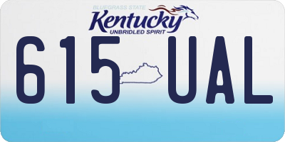 KY license plate 615UAL