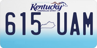 KY license plate 615UAM