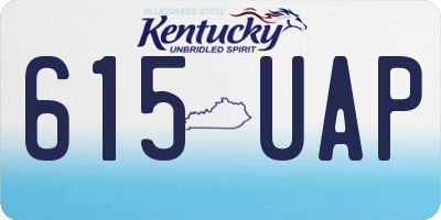 KY license plate 615UAP