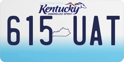 KY license plate 615UAT