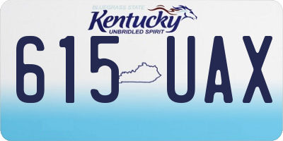 KY license plate 615UAX