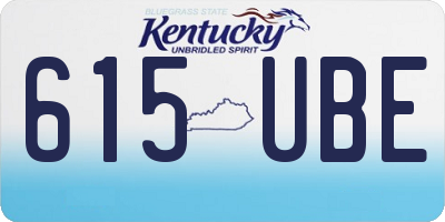 KY license plate 615UBE