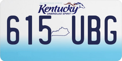 KY license plate 615UBG