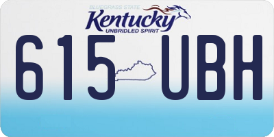 KY license plate 615UBH