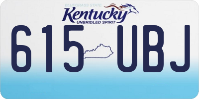 KY license plate 615UBJ