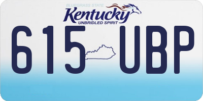 KY license plate 615UBP