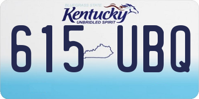 KY license plate 615UBQ