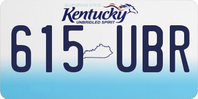 KY license plate 615UBR